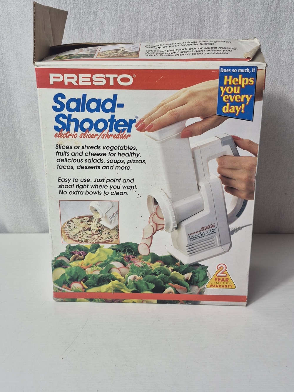 VTG Presto Salad Shooter Electric Slicer Shredder 1993 – New Open Box #2910